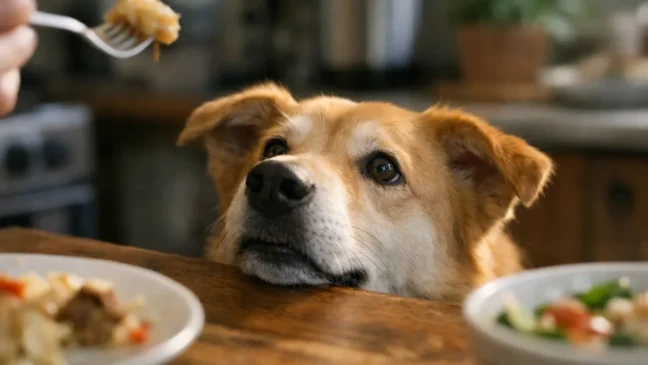 3 hábitos comuns que fazem o seu cachorro parecer faminto e pedir comida fora de hora