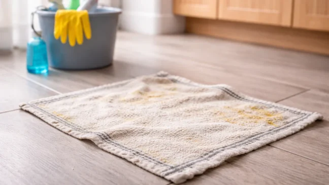 6 problemas causados pelo pano de chão da cozinha mesmo quando parece limpo