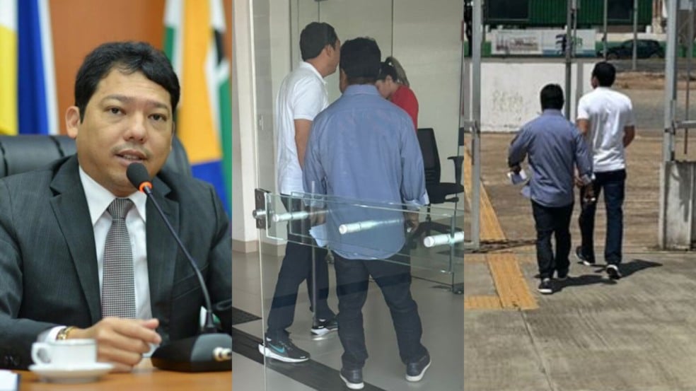 O ex-deputado Masamy Eda; ele e o advogado na sede da Polícia Federal (Fotos; Divulgação/Grupo Égia) O ex-deputado Masamy Eda; ele e o advogado na sede da Polícia Federal (Fotos; Divulgação/Grupo Égia)