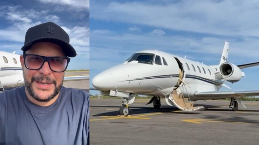 Jorge, da dupla com Mateus; avião Cessna Citation XLS+, pertencente aos artistas Jorge, da dupla com Mateus; avião Cessna Citation XLS+, pertencente aos artistas