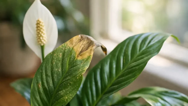 Lírio-da-paz teste estes 6 ajustes simples que devolvem o brilho das folhas