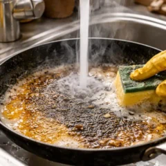 Usar &aacute;gua quente para lavar gordura parece l&oacute;gico, mas pode piorar a sujeira