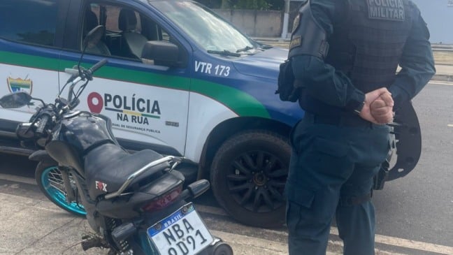 A motocicleta apresentava avarias e foi encaminhada ao 4º Distrito Policial. Foto: divulgação