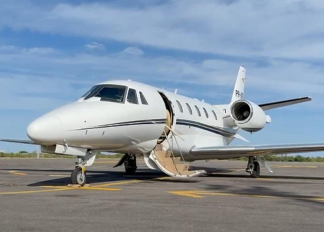 A aeronave da dupla Jorge & Mateus é um Cessna Aircraft 560XLS+, fabricado em 2012.