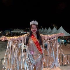 A estudante Alice Gabriele Melquior, de 17 anos, conquistou a coroa de Rainha do Festejo de S&atilde;o Sebasti&atilde;o em Uiramut&atilde; (Foto: Divulga&ccedil;&atilde;o)