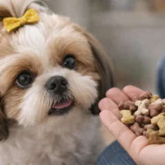 Oferecer petiscos em excesso altera o comportamento do Shih-tzu sem o tutor perceber