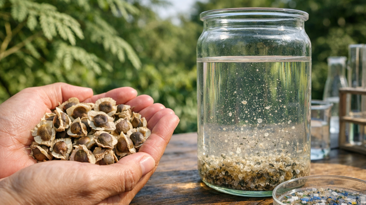 O que pesquisadores descobriram na semente da moringa que pode mudar a forma como microplásticos são removidos da água