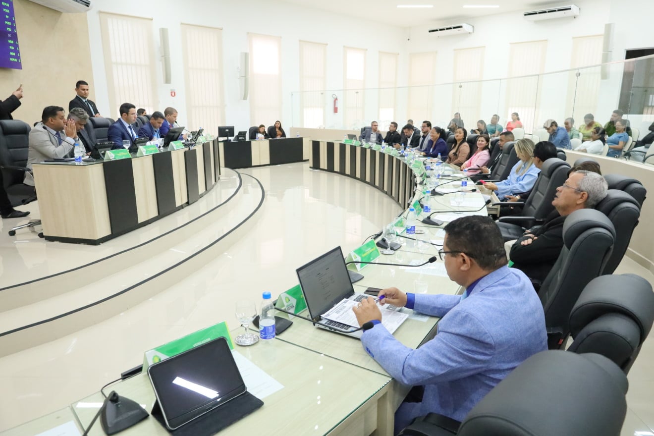 O plenário da Câmara Municipal de Boa Vista nesta quarta-feira - 01.04.2026 (Foto: Reynesson Damasceno/CMBV)