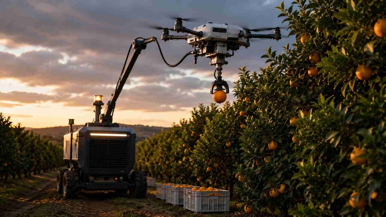 Drones inteligentes já colhem laranjas em fazendas de São Paulo