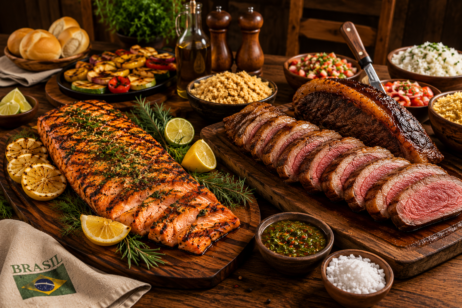 Brasil x Noruega: Compare Picanha e Salmão em Duelo Gastronômico