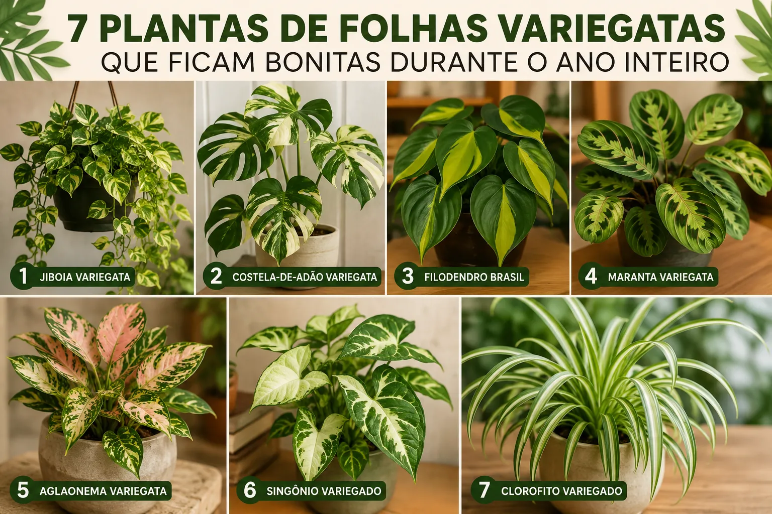 Plantas Variegatas: Beleza Constante Fora da Florada