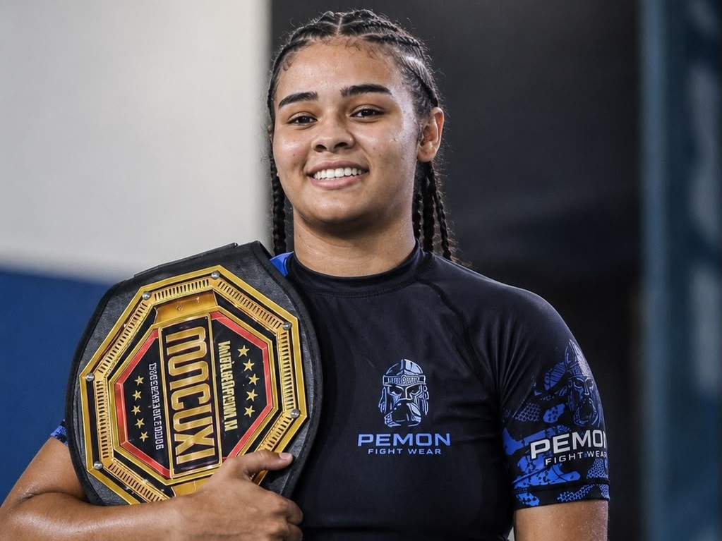 Lutadora roraimense conquista primeiro cinturão da carreira em competição de grappling