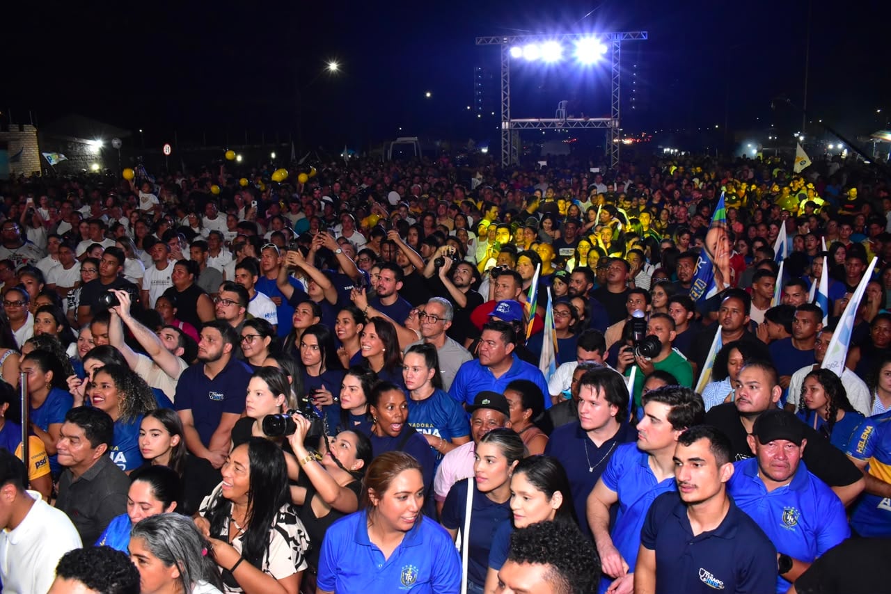Milhares de apoiadores participaram da convenção do PSD que confirmou candidatura de Helena Lima ao Senado (Foto: Nilzete Franco/FolhaBV)