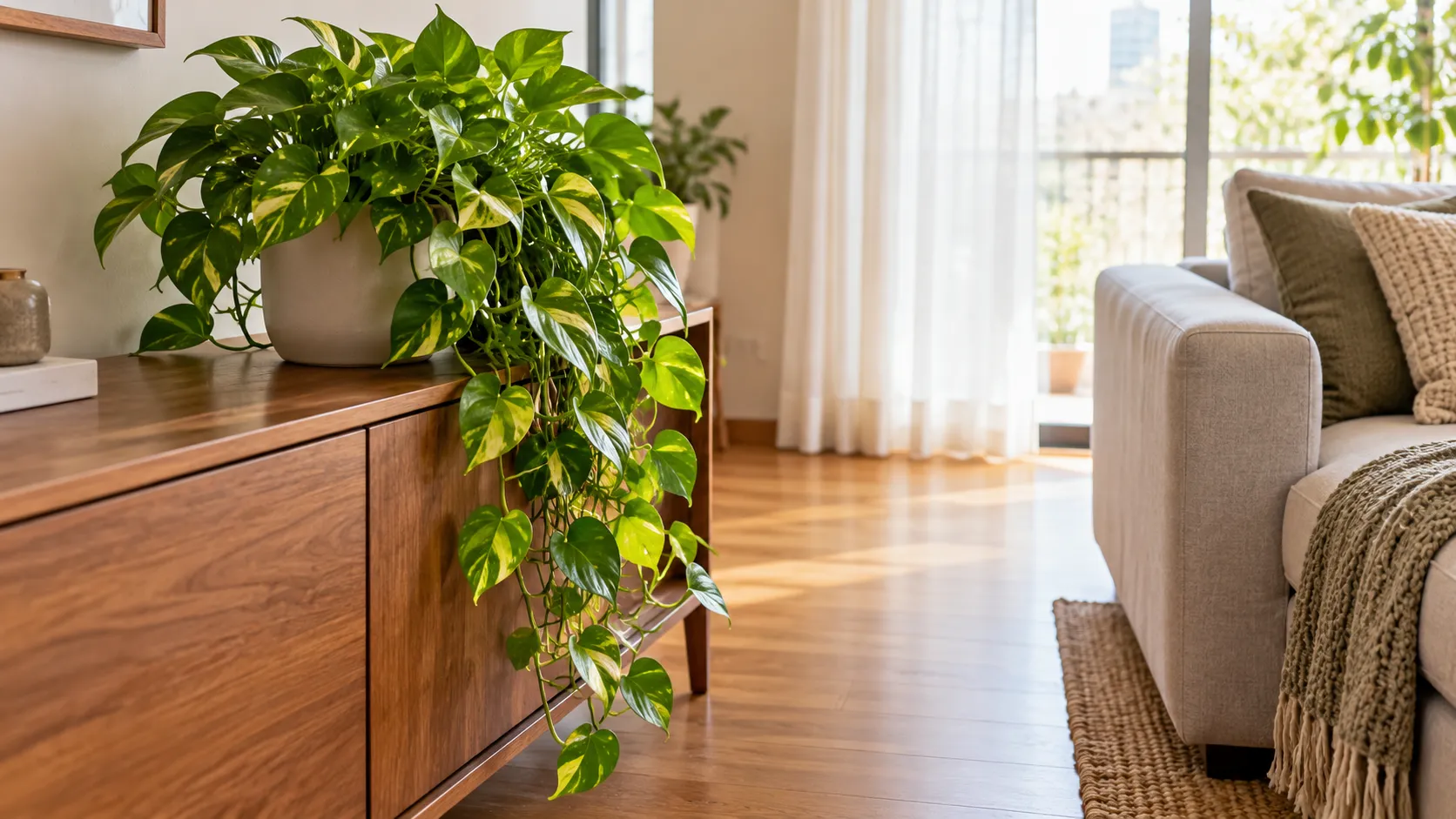 3 erros ao posicionar a jiboia podem deixar a passagem apertada e os ramos sem espaço; entenda como organizar o vaso seguindo o Feng Shui e respeitando o crescimento da planta