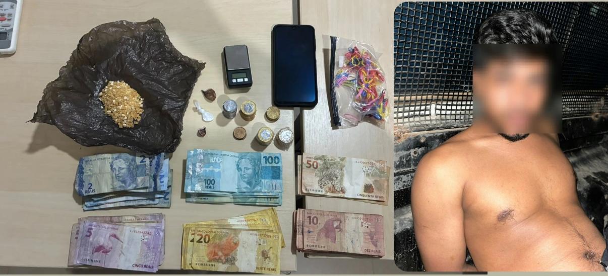 Homem é preso com drogas após tentar fugir da PM