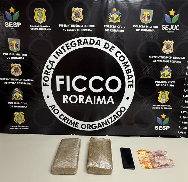 Homem é preso com 2.1 kg de skunk durante entregas de drogas em Boa Vista