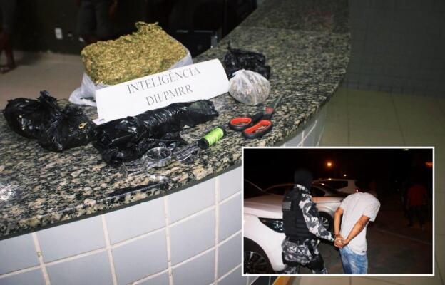A caixa foi apreendida com pelo menos meio quilo de maconha e material para dolagem - Foto: Aldenio Soares