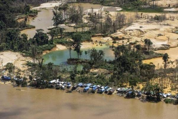 A petição entregue à CIDH destaca que “o assédio sofrido pelos povos Yanomami e Ye’kwana em razão da atividade garimpeira ilegal (Foto: Reprodução/Rogério Assis/Isa)