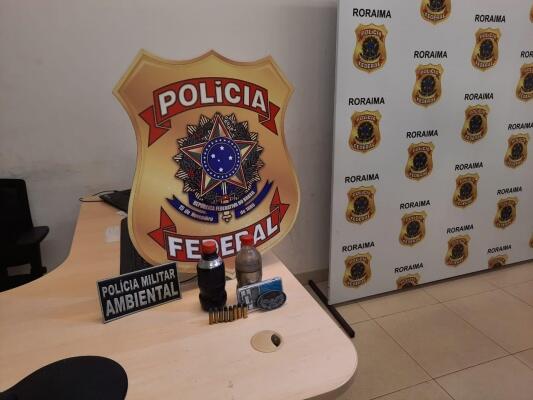 O soldador e os materiais foram apresentados na sede da Polícia Federal - Foto: Divulgação/PMRR/CIPA
