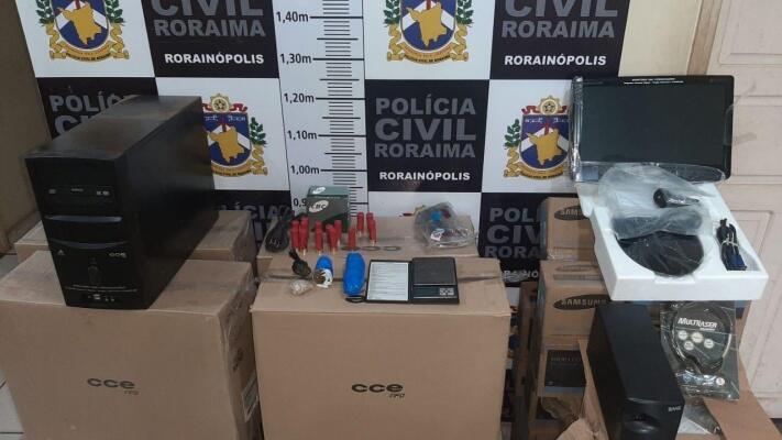 Materiais apreendidos na 'boca de fumo' - Foto: Divulgação/PCRR
