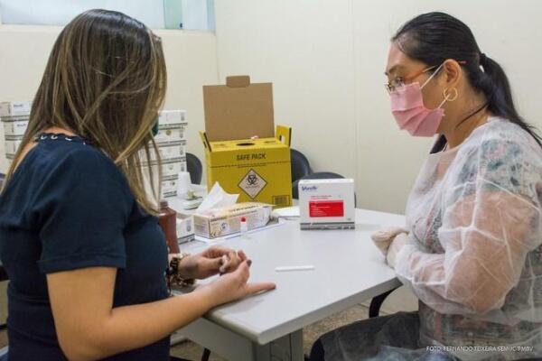 Mais de 600 testes rápidos foram realizados (Foto: Semuc PMBV)