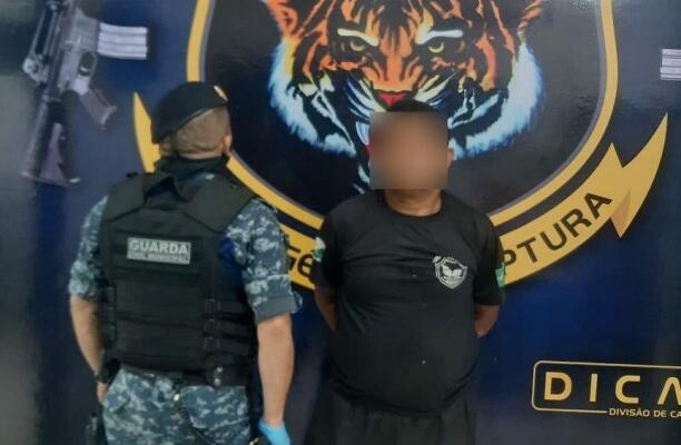 Vulgo “Vingador”, o albergado foi detido por uma guarnição do Gtam (Foto: Divulgação Dicap)