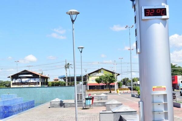 O termômetro está marcando 32 graus em Boa Vista na manhã de hoje (Foto: Nilzete Franco/FolhaBV)