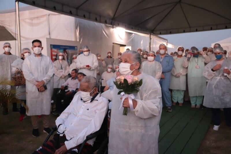 O casal João Ferreira e Teonila Alves está junto há 50 anos - Foto: Divulgação/Operação Acolhida