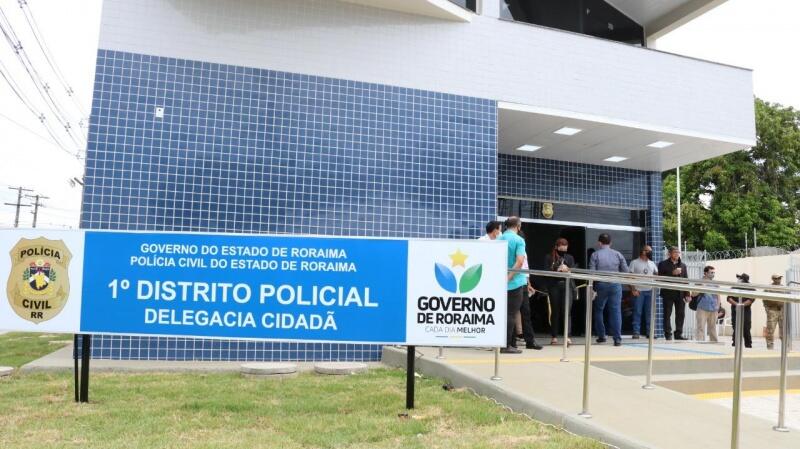 Prédio do 1º DP funciona no cruzamento da avenida Terêncio Lima com a Rua Pedro Rodrigues, no Centro de Boa Vista - Foto: Nilzet Franco/FolhaBV