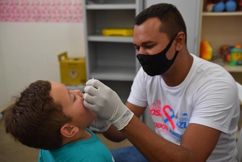 Simultaneamente à campanha nacional contra a poliomielite, está ocorrendo a campanha de multivacinação, com a finalidade de oportunizar o acesso às vacinas e atualizar a situação vacinal (Foto: Divulgação)