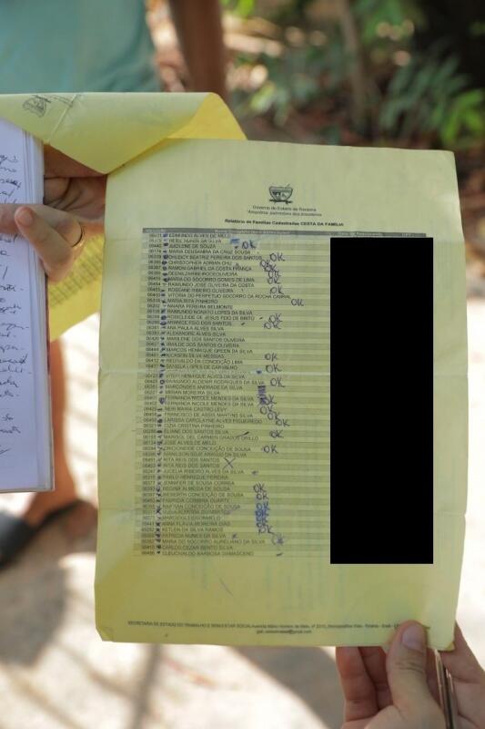 Denunciante apresentou lista de beneficiários que aguardam pagamento (Foto: Divulgação) Denunciante apresentou lista de beneficiários que aguardam pagamento (Foto: Divulgação)