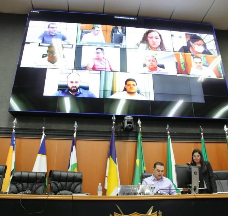 O projeto de decreto legislativo foi aprovado em sessão plenária remota (Foto: Tiago Orihuela/ALE-RR)