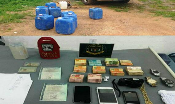 Material apreendido pela polícia com o traficante foragido da Penitenciária Agrícola (Foto: Divulgação)
