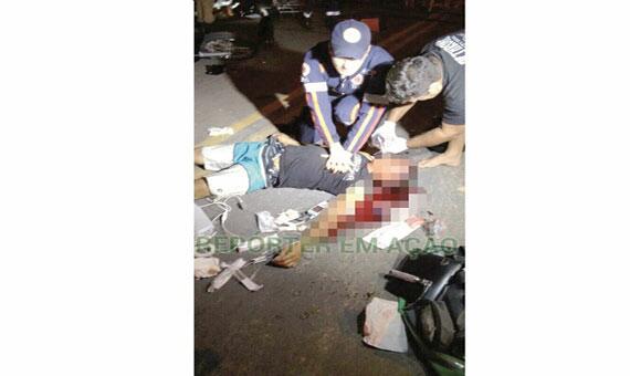 Motociclista morreu no local do acidente e situação de ciclista é grave (Foto: Divulgação)