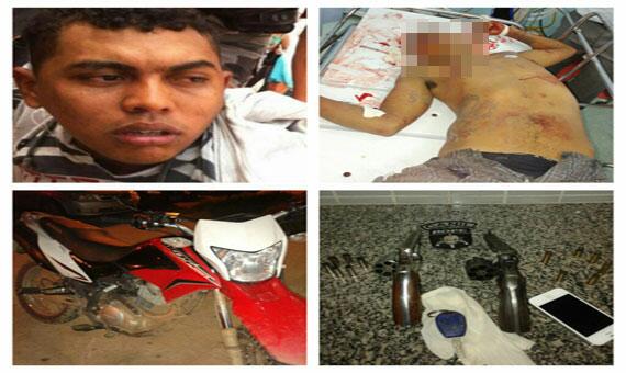 Geverson Doria Martins, o "Mendigo", morreu com tiro na cabeça; moto e arma são apreendidos pelos policias (Foto: Divulgação)