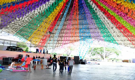 Arraial junino no Parque Anauá começa hoje e estender-se-á até o dia 03 de julho (Foto: Rodrigo Sales)