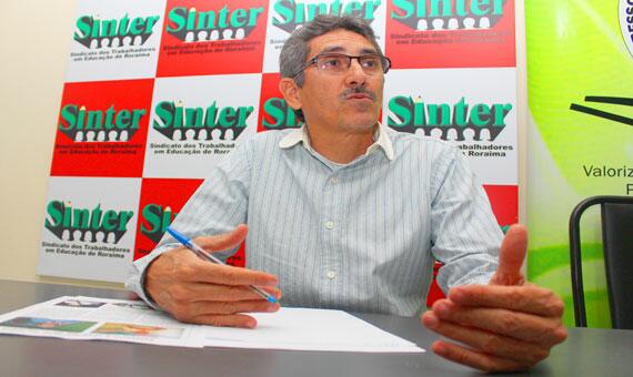 Presidente do Sinter, Ornildo Roberto: ameaça de greve, caso acordo não seja cumprido (Foto: Diane Sampaio)