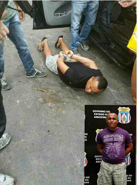 Natanael da Conceição Azevedo, de 29 anos, foi preso hoje de amanhã, em Manaus