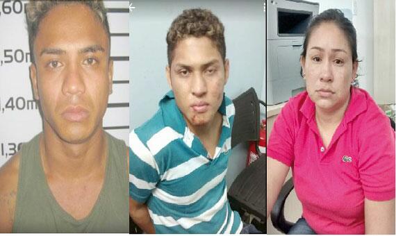 Weslee Veras, o “Fênix”, Diogo de Andrade, o “Granada”, e Wilciana Menezes, a “Carol” já estão no sistema prisional (Fotos: Divulgação)