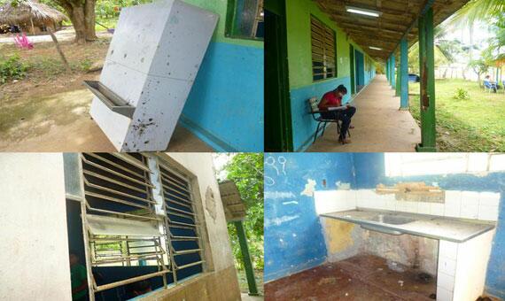 Estrutura física da Escola Estadual Tuxaua Antônio Horácio é precária e oferece riscos a estudantes e servidores (Foto: Divulgação)