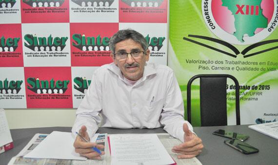 Presidente do Sinter, Ornildo Roberto, diz que panorama atual desrespeita a classe dos profissionais (Foto: João Paulo Pires)
