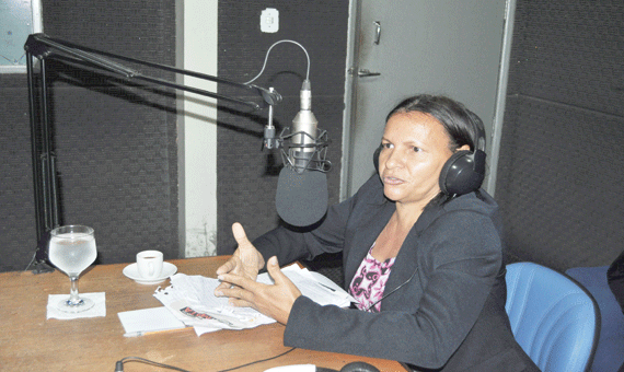 Secretária de Política Agrícola, Reforma Agrária e Meio Ambiente do Sindicato dos Trabalhadores, Antônia Bezerra (Foto: Samara Cordeiro)