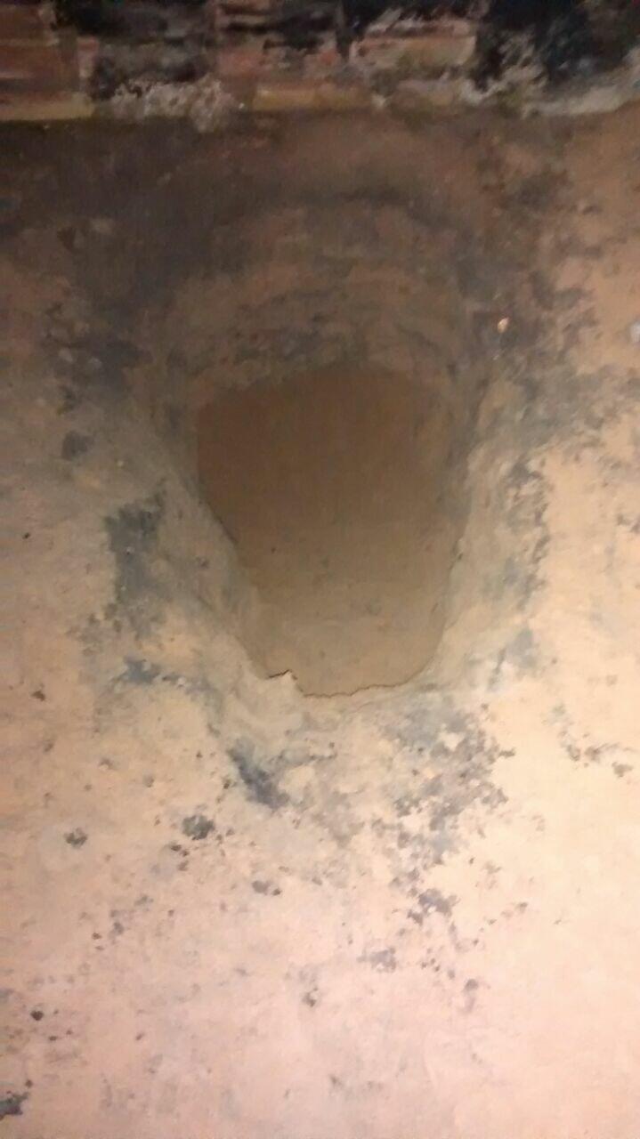 Buraco foi encontrado por volta das 21h30 deste domingo, 26, por agentes de segurança da Penitenciária Agrícola do Monte Cristo (Foto: Divulgação)
