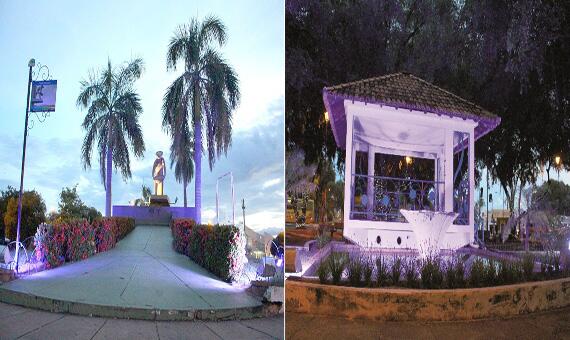 Monumentos da Capital estão com iluminação alusiva à campanha Coração Azul (Foto: Diane Sampaio)
