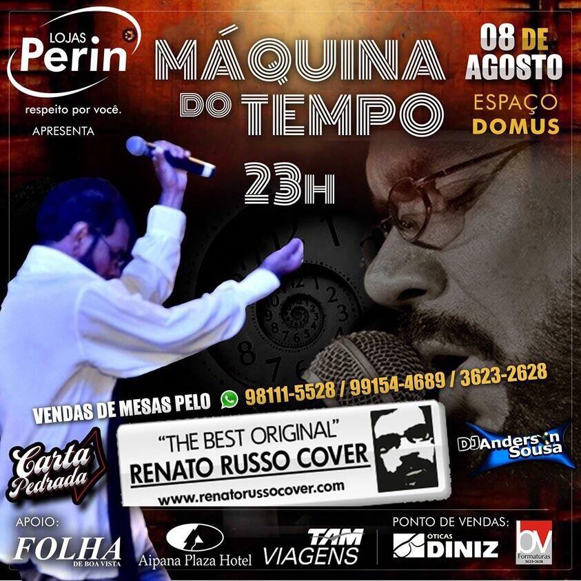 Cover oficial do maior poeta do Rock nacional se apresenta no Espaço Domus, enquanto o mito do reggae na tríplice fronteira canta no Pátio Roraima Shopping em tributo a Bob Marley