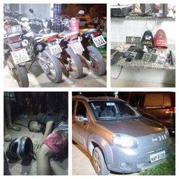 Imagens resumem a ação dos criminosos na noite de ontem; em um dos casos, a polícia agiu rápido e prendeu os assaltantes (Foto: Divulgação)