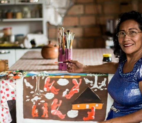 A exposição coletiva contará com 15 obras de autoria de diversos artistas de Roraima. (Foto: Divulgação/Carmézia Emiliano)