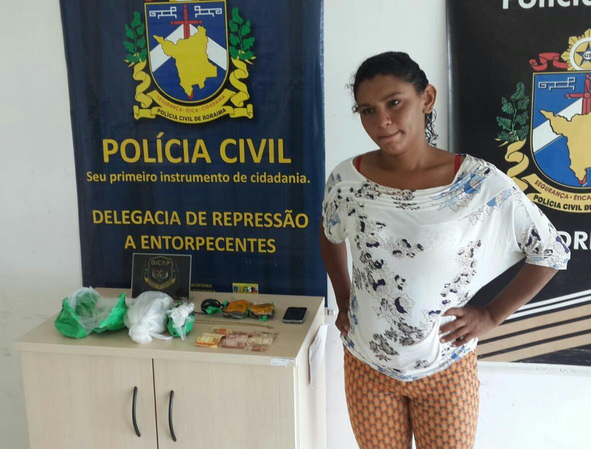 Maria Angra Felix é mulher do preso que também cumpre pena por tráfico, José de Souza, vulgo 'Júnior Seboso'