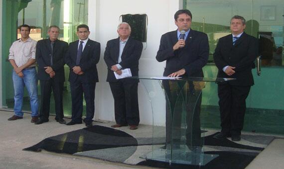 Superintendente em exercício da Suframa, Gustavo Igrejas, durante inauguração da nova sede do órgão em Boa Vista (Foto: Ribamar Rocha)