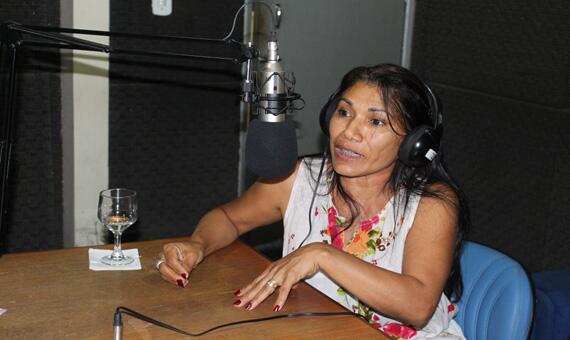 Presidente da Sesduf-RR, Sandra Buenafuente, durante entrevista ao Agenda da Semana (Foto: Samara Cordeiro)